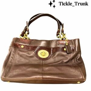 Coach Chocolate Leather Hand Bag